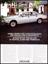 1982 Jaguar XJ6 silver Vintage Advertisement Print Art Car Ad J117