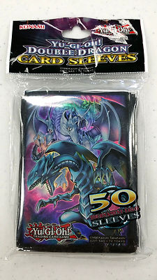 KONAMI Yugioh DOUBLE DRAGON 50ct Card Sleeves Deck Protectors BLUE+AZURE EYES
