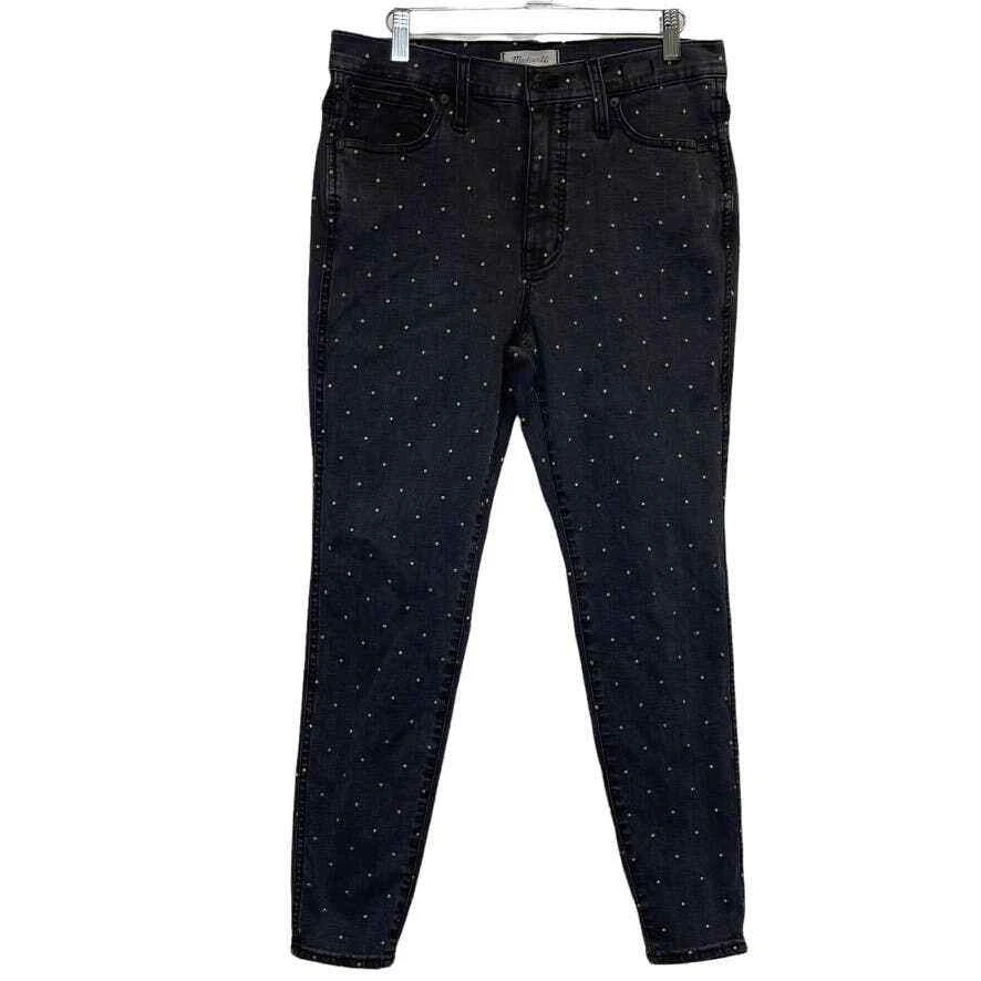 Madewell Black with Metallic Gold Polka Dots 10