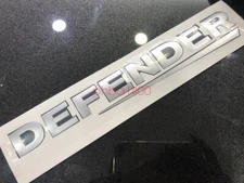 FOR DEFENDER FRONT & REAR MATTE SILVER 3D Lettering Badge Emblem ABS Plastic