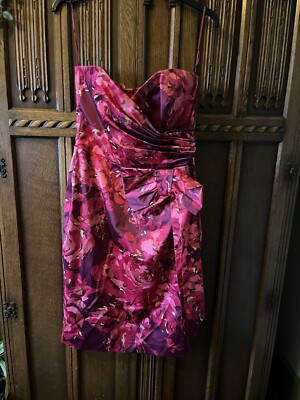 Ladies Pink Strapless Pencil Dress Size 10 UK - Main Image