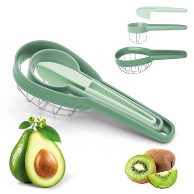 Multifunctional Avocado Kiwi Cutter - 3-in-1 Slicer Corer & Peeler Kitchen Tool