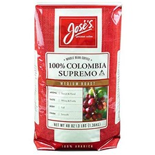 Joses 100% Colombia Supremo Coffee Medium Roast Whole Bean 3 lbs 13.33 per pound