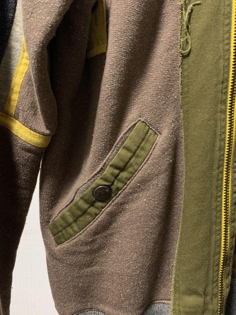 AVIREX Patchwork Zip up Jacket M Multicolor Width… - image 4