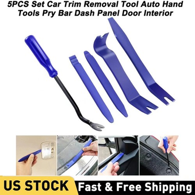 #ad 5Pcs Car Trim Removal Tool Set Hand Tools Pry Bar Panel Door Interior Clip Kit $6.99