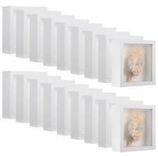 18 PCS Mini Shadow Box Frames - 5.6" Square Display Boxes for Dried Flowers  Cr