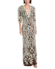 Marchesa Notte Soho Embroidered Gown Women's