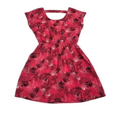 Candies | Pink Floral Fit & Flare Mini Dress w/ Pockets | Women's Size S