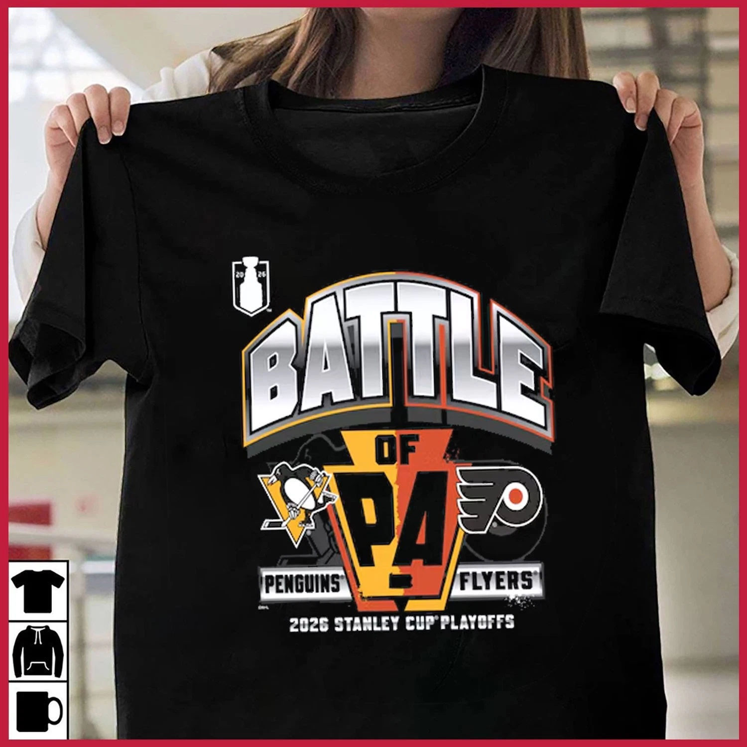 Philadelphia vs. Pittsburgh Hockey Battle of Pennsylvania Legacy T-Shirt Gildan