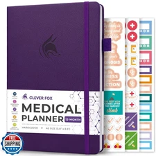 Clever Fox Compact A5 Medical Planner 12-Month – Medical Notebook