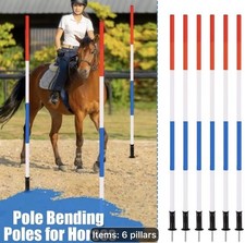 6 Adjustable Horse Bending Poles Set With Carry Bag