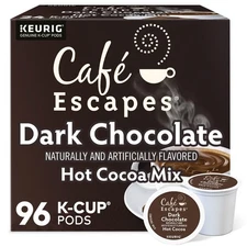 Cafe Escapes Dark Chocolate Hot Cocoa Keurig Single-Serve K-Cup Pods - 96-Count