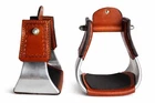 Horse Saddle SS Western STIRRUPS PAIR 3" NECK 4" TREAD 51133TN