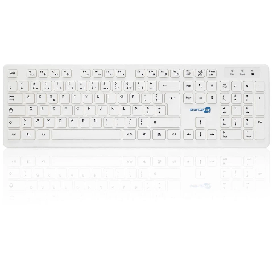 Wireless Mouse and Keyboard Kit French Layout White Set M&k Azerty - Image 2 of 4
