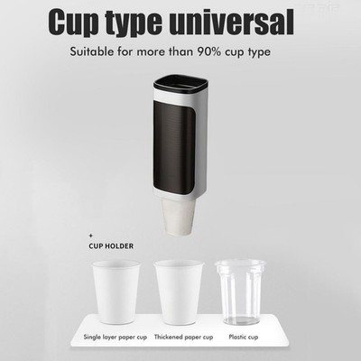 White Automatic Paper Cup Dispenser Single