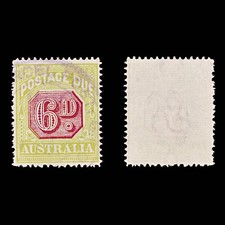 8668 : Australie SGD97 6d Vert Et Rose 1922 Sc#J56 MiP48A Utilisé C£16