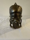 Vintage Brass Wall Mounted Mask 6" tall Asian Chinese wise man figure Hong Kong — photo 2