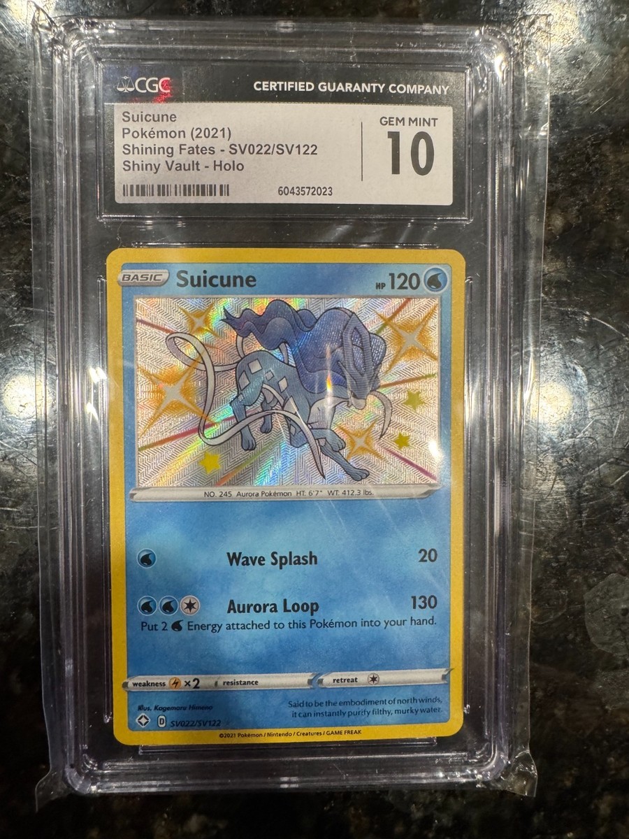 2021 POKEMON SWORD & SHIELD SHINING FATES #SV022 SUICUNE-HOLO CGC