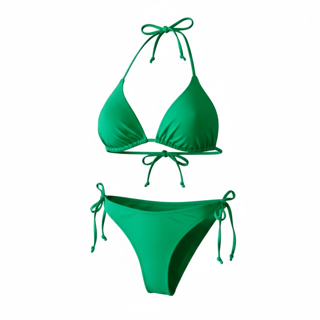 Women's Vibrant Green 2 Piece String Bikini-Size M-No Tags For Brand
