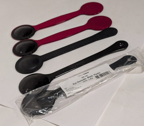 Lot of 5 assorted Tech Med, Dukal, 30665 vision test black plastic eye occluders