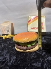 Vintage 1987 Burger King Whopper Cheeseburger Play Pretend Food Prop Fries W Box