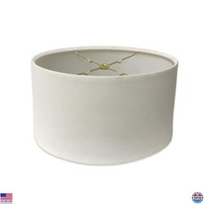 Shallow Oval Hardback Lamp Shade 10x6 Linen White HB-611-12LNWH 12x7.5x7 Inches