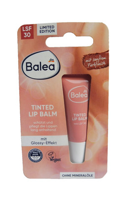 Balea Tinted Lip Balm mit Glossy- Effekt und sanftem Farbfinish, LSF 30 - 10 ml