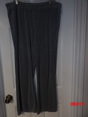 Womens Gray Velour DKNY Active Pants Size 18 /20