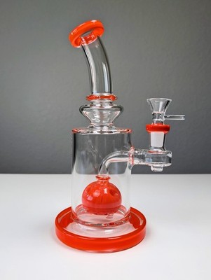 9.5''  Amber Orange Premium Thick Tobacco Smoking Water Pipe Hookah Bubbler Bong