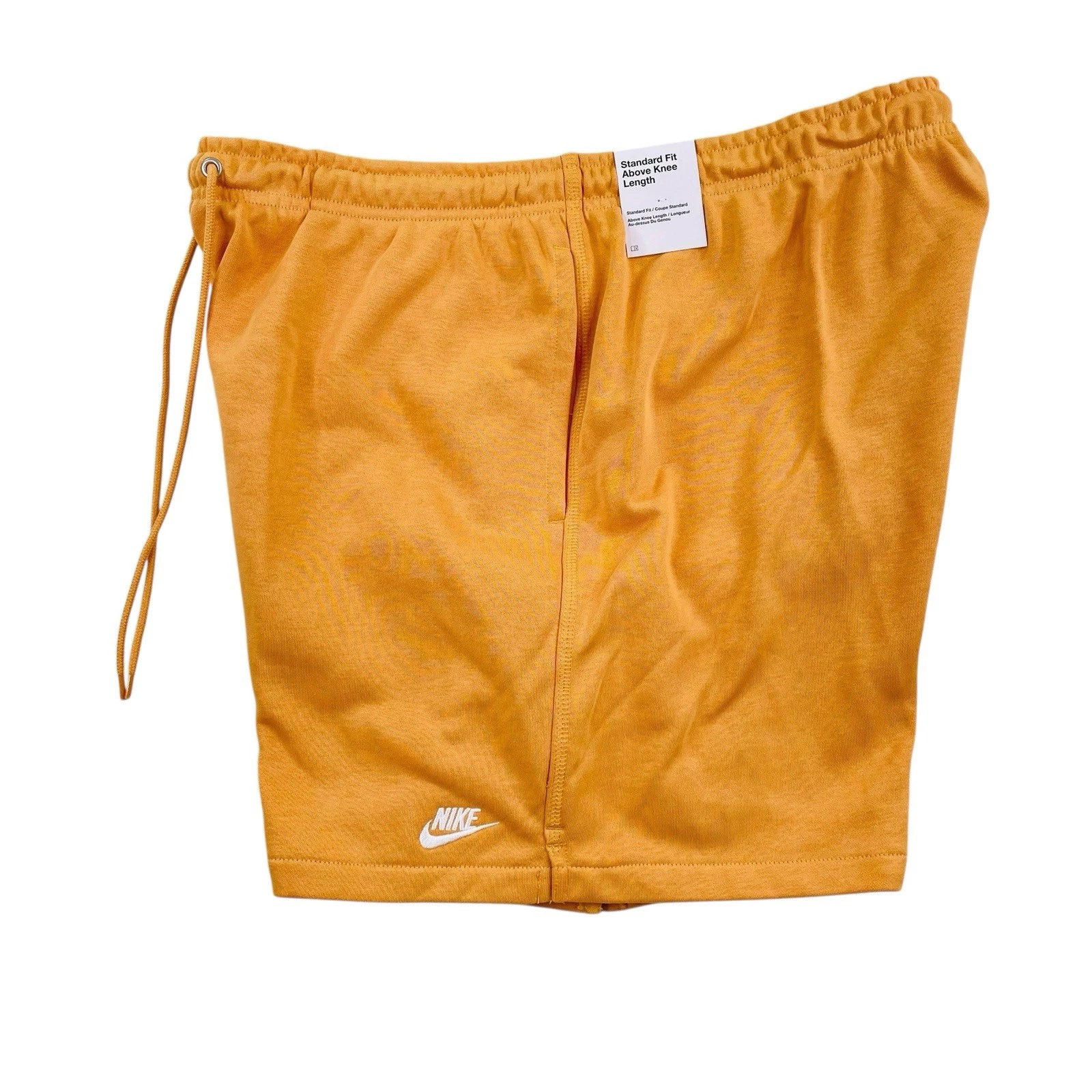 Nike Club French Terry Flow Shorts Men Lg Orange5” Inseam Above Knee Length New