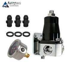 Fuel Pressure Regulator Efi Adjustable Bypass With Gauge High Performance New Us