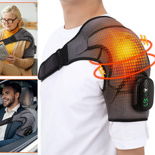 Heated Shoulder Brace Massage Rotator Cuff Support Compression Wrap Rechargeable