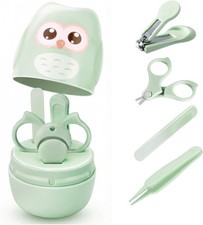 Baby Nail Kit with Cute Owl Case   Newborn Mani  Pedi Set with