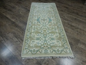 Turkish Oushak Rug, Modern Multicolored Handmade Bohemian Rug 2.7x6 Ft