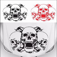 Car Sticker Engine Hood Decal Trim Skull Graphic Exterior Decoration Accessories