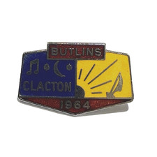 Butlins Badge Holiday Camp Clacton JR London Circa 1964