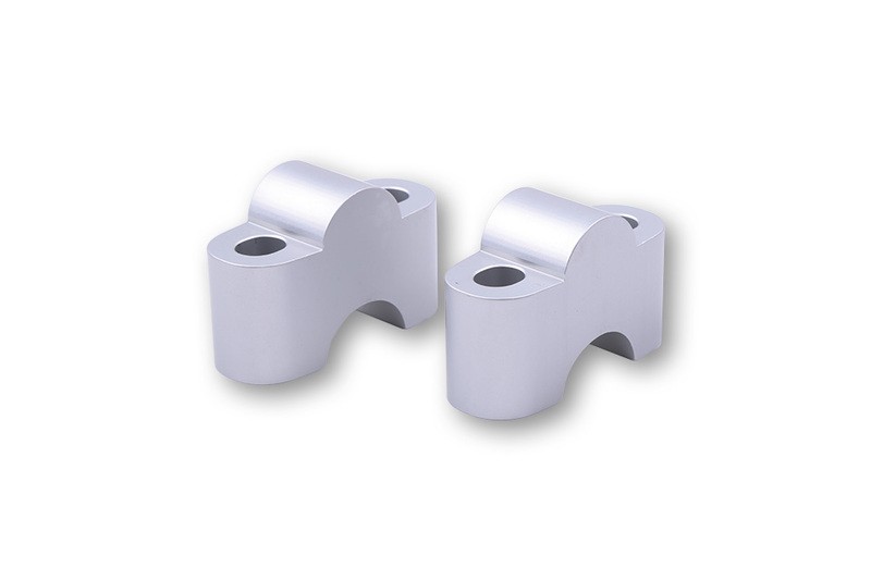HIGHSIDER Lot d'entretoises Pro 25 mm argent pour montage de clignotants moto