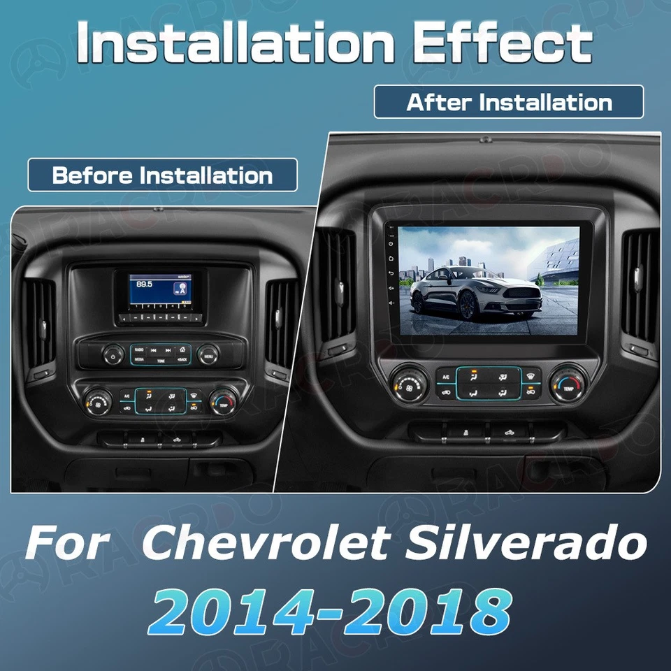 Radio estéreo para automóvil para Chevrolet Silverado GMC Sierra 2014-2018 Android15 navegación GPS Foto 2 de 4