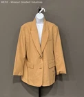 Zara Women's Camel Notched Lapel Two Button Pocket Blazer Jacket NWT Sz L