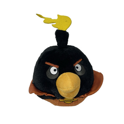 Angry Birds Space Black Bomb Bird Plush Doll Toy Rovio 8'' 2012 With Sound