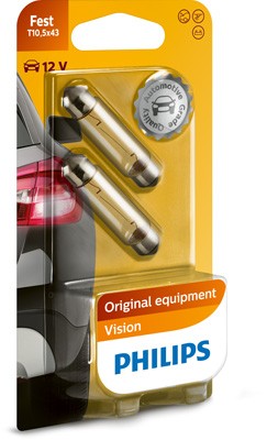 Fits PHILIPS PHI 12866/2B Light bulb C10W Premium (2 pcs) 12V 10W Lig ⭐UK Stock⭐