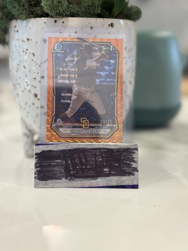 2026 Bowman Chrome Baseball Jorge Quintana 1st Bowman Orange Geometric /25