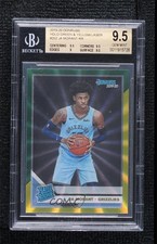 2019 Donruss Rated Rookie Holo Green & Yellow Laser Ja Morant #202 BGS 9.5 1o3f