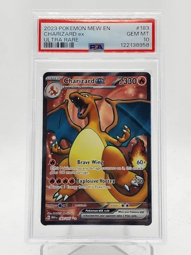 CHARIZARD EX 2023 POKEMON 151 ULTRA RARE #183/165 PSA 10 Q0895