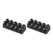 5 Pcs 500V 10A Terminal Block Screw Electric Barrier Strip Dual Row 5 Positions