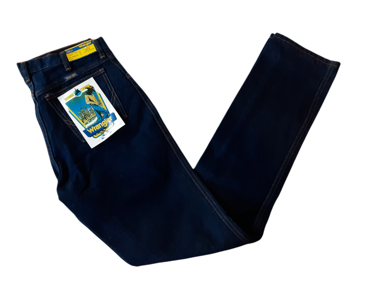 NEW VINTAGE WRANGLER DARK BLUE WASH STRAIGHT LEG DENIM JEANSZIP FLY28