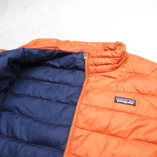 Patagonia Down Sweater Jacket Youth XXL Orange Insulated Full Zip Puffer READ - Picture 11 of 20