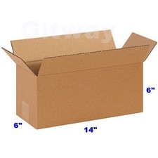 25- 14x6x6 Corrugated Kraft Cardboard Cartons Mailer Shipping Packing Box Boxes