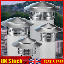 75-200mm Fireplace Chimney Caps Roof Cowl Metal Top Hat Flue Rain Cap Cover