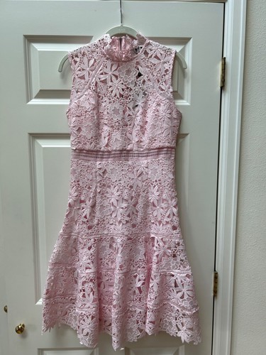 NWT Bardot Elise Lace Dress in Wash'd Pink Dress (US) 6/S - Picture 2 of 6